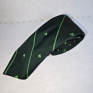 VINTAGE CTC Made in Ireland St Patrick's Day Patty's Shamrock‎ Green  Men's Tie